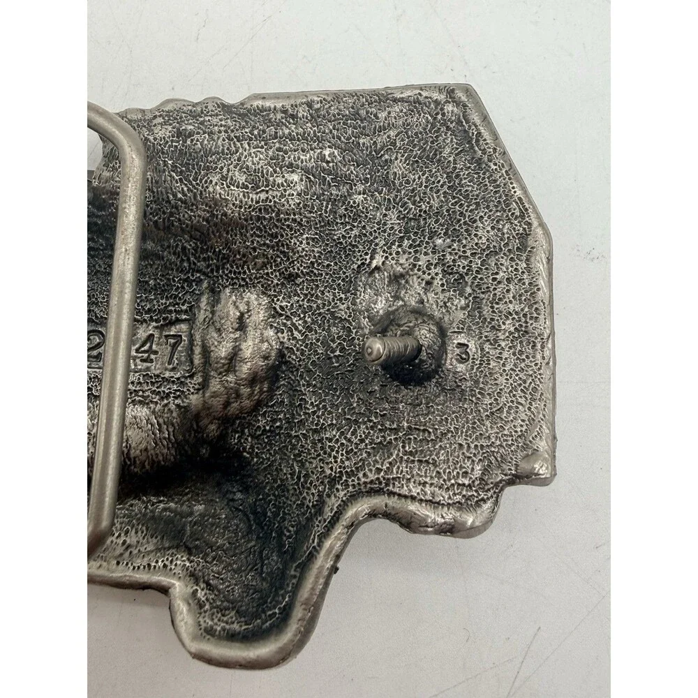 Vintage Metal 18 Wheeler Big Rig Tractor Trailer Dump Truck Belt Buckle # 2047